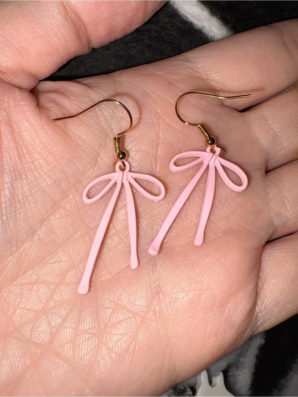 Pink Bow Drop Earrings - Women Accessories